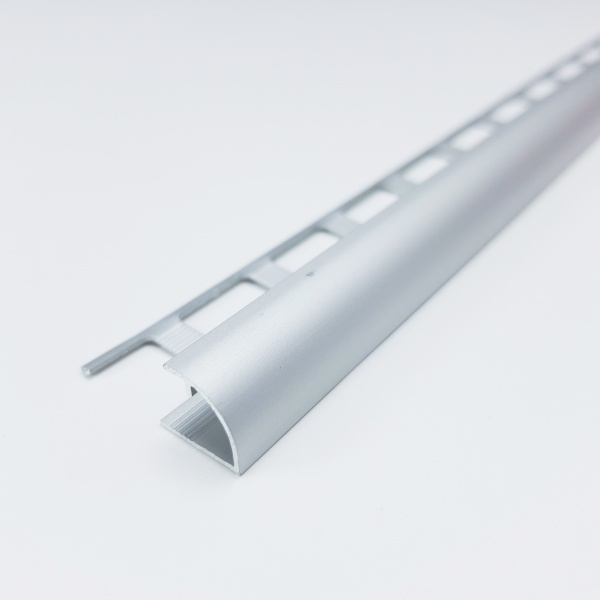 ПК 03-7.2700.01л Профиль 1/4 круга для плитки до 7 мм, алюминий анодир, цвет серебро, длина 2700 мм